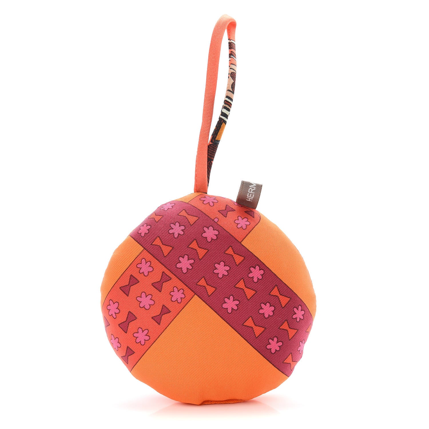 Hermes Silk Petit H Round Ornament Charm 1 of 5