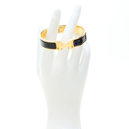 Hermes Enamel Narrow Clic Clac H Bracelet GM Black 2 of 4