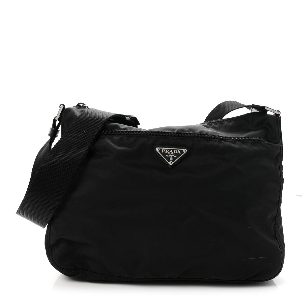 Prada Nylon Vela Tracolla Messenger Bag Black 1 of 10