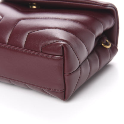 Saint Laurent Calfskin Y Quilted Monogram Toy Loulou Monogram Crossbody Bag Rouge Legion 9 of 12