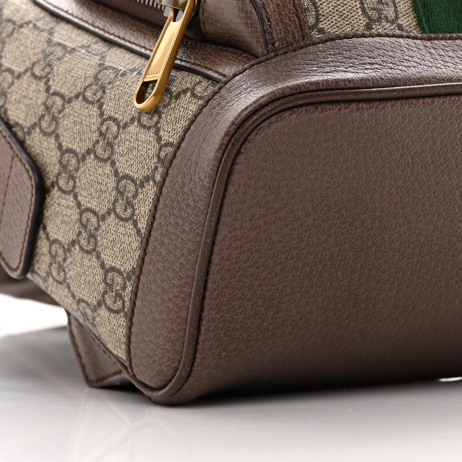Gucci GG Supreme Monogram Calfskin Web Small Ophidia Day Backpack Beige Ebony New Acero 9 of 11