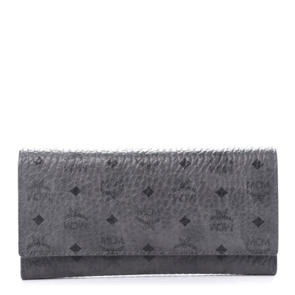 MCM Visetos Continental Flap Wallet Phantom Grey 1 of 8