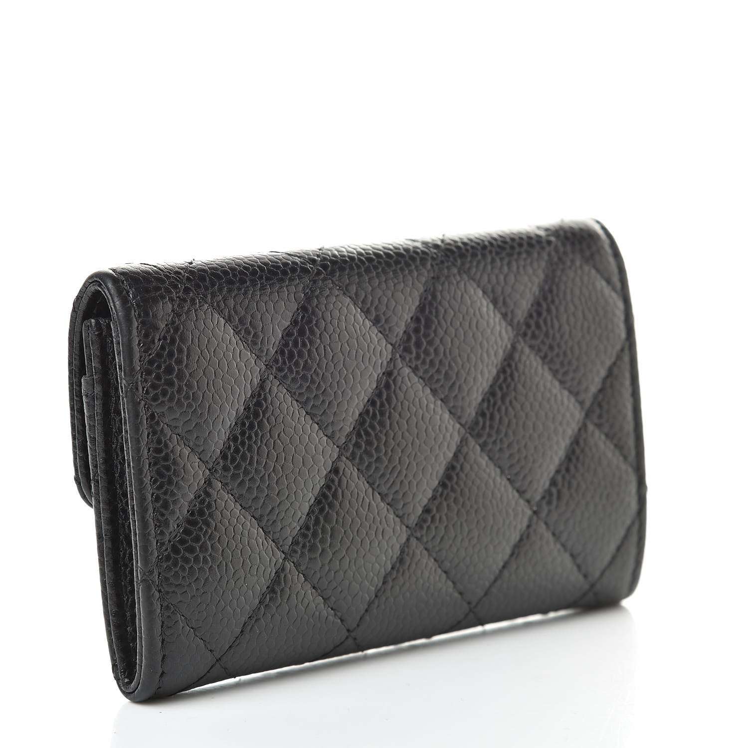 Chanel Caviar Quilted Flap Card Holder Wallet Black 3 of 11