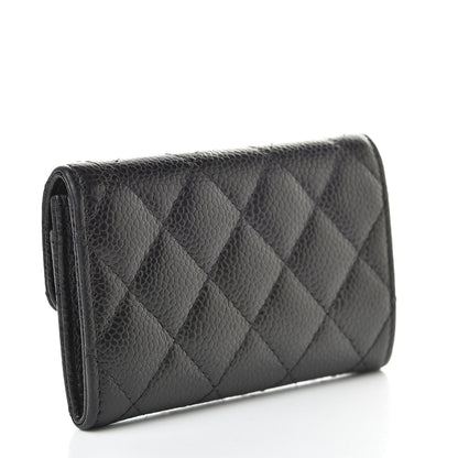 Chanel Caviar Quilted Flap Card Holder Wallet Black 3 of 11