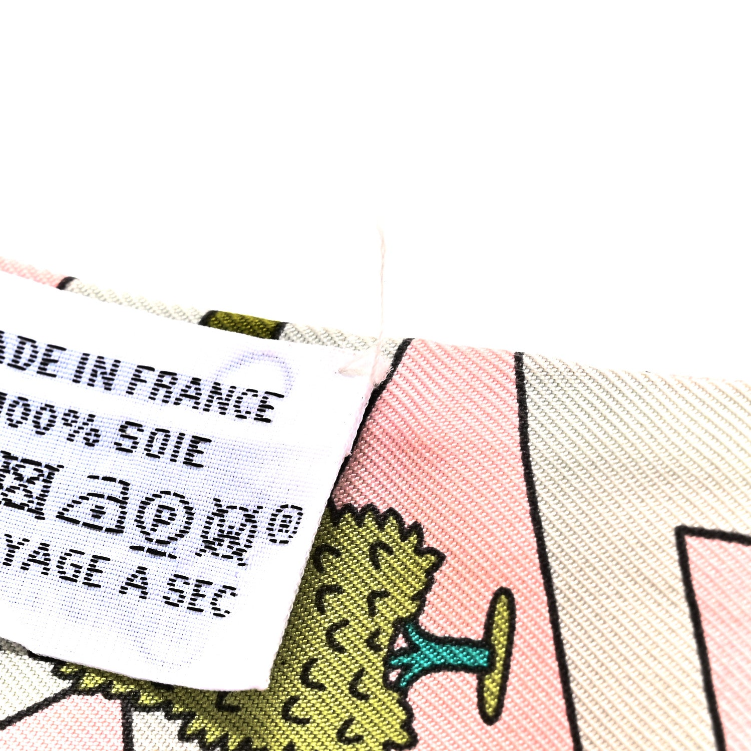 Hermes Silk Les Nouveaux Amoureux de Paris Twilly Rose Pale Vert Rose 5 of 7