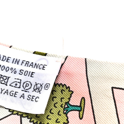 Hermes Silk Les Nouveaux Amoureux de Paris Twilly Rose Pale Vert Rose 5 of 7