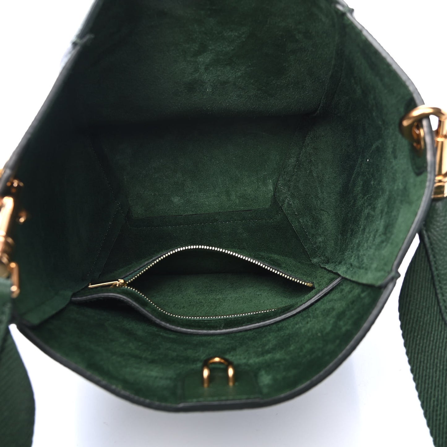 Soft Grained Calfskin Small Sangle Bucket Bag Amazone