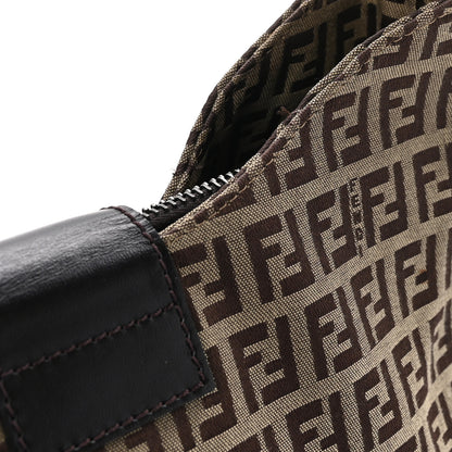 Fendi Zucchino Small Hobo Mogano Panna Testa 12 of 13