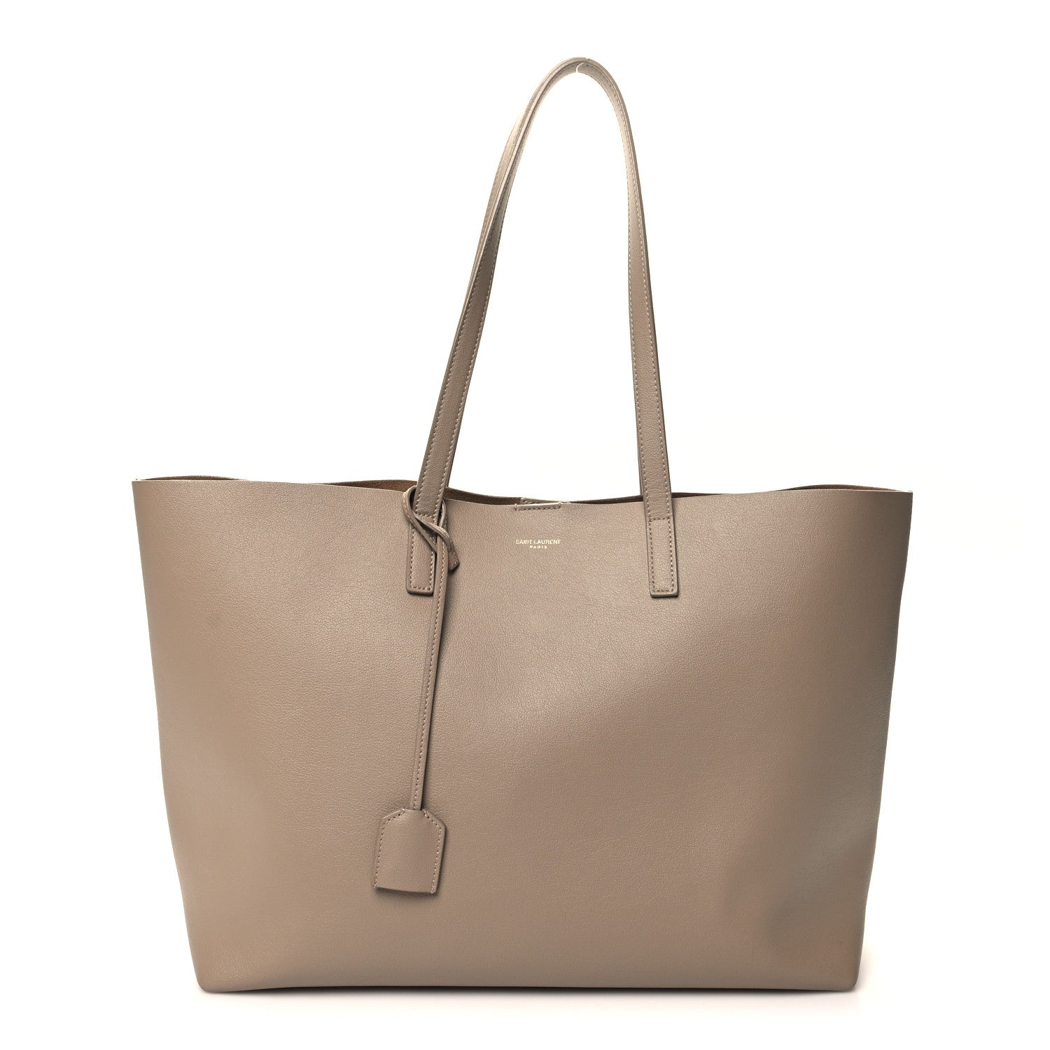 Saint Laurent Calfskin Large Shopping Tote Dark Beige 1 of 11