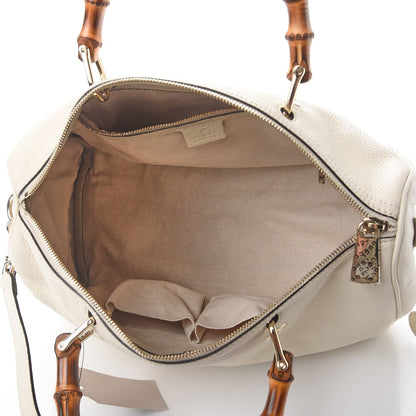Gucci Calfskin Bamboo Medium Shopper Boston Mystic White 5 of 10