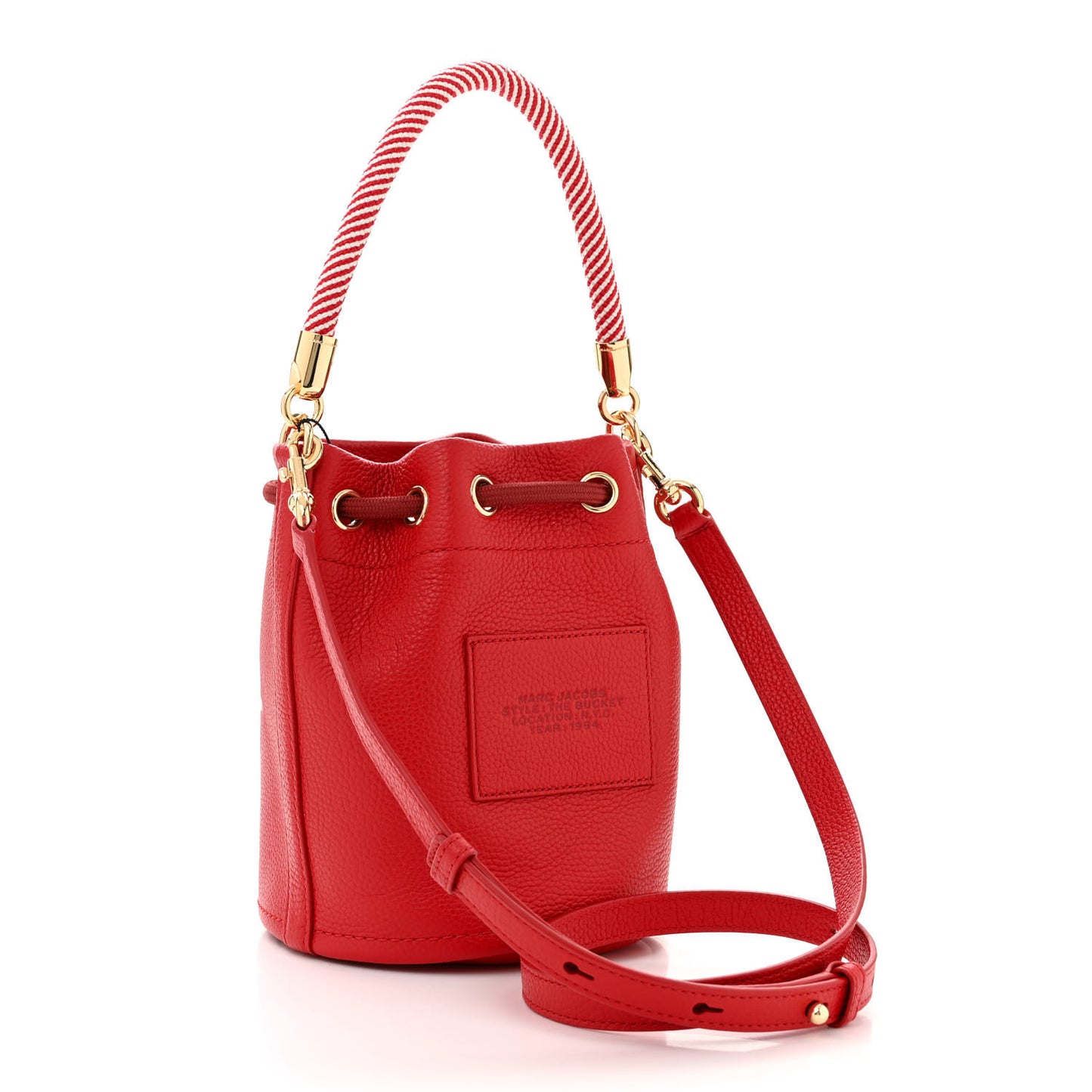 Grained Calfskin The Mini Bucket Bag True Red