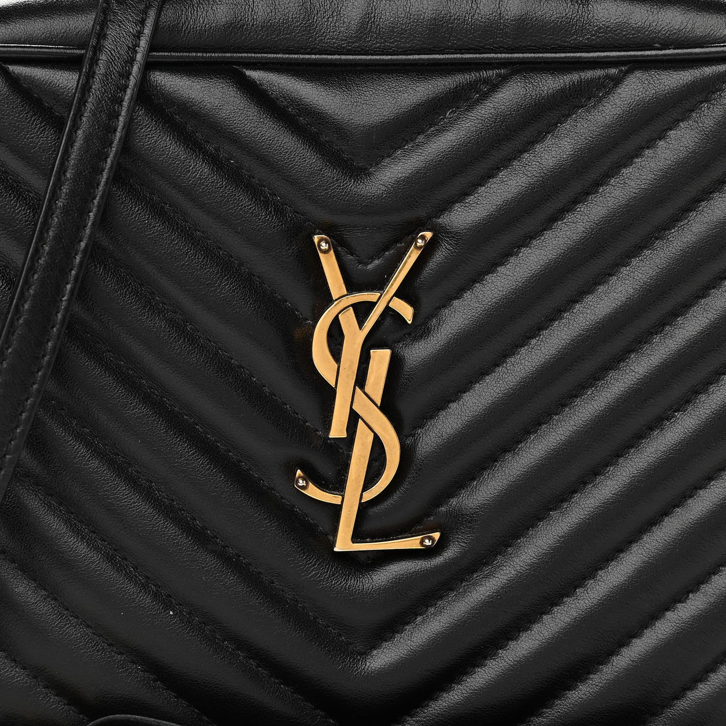 Calfskin Matelasse Monogram Lou Camera Bag Black