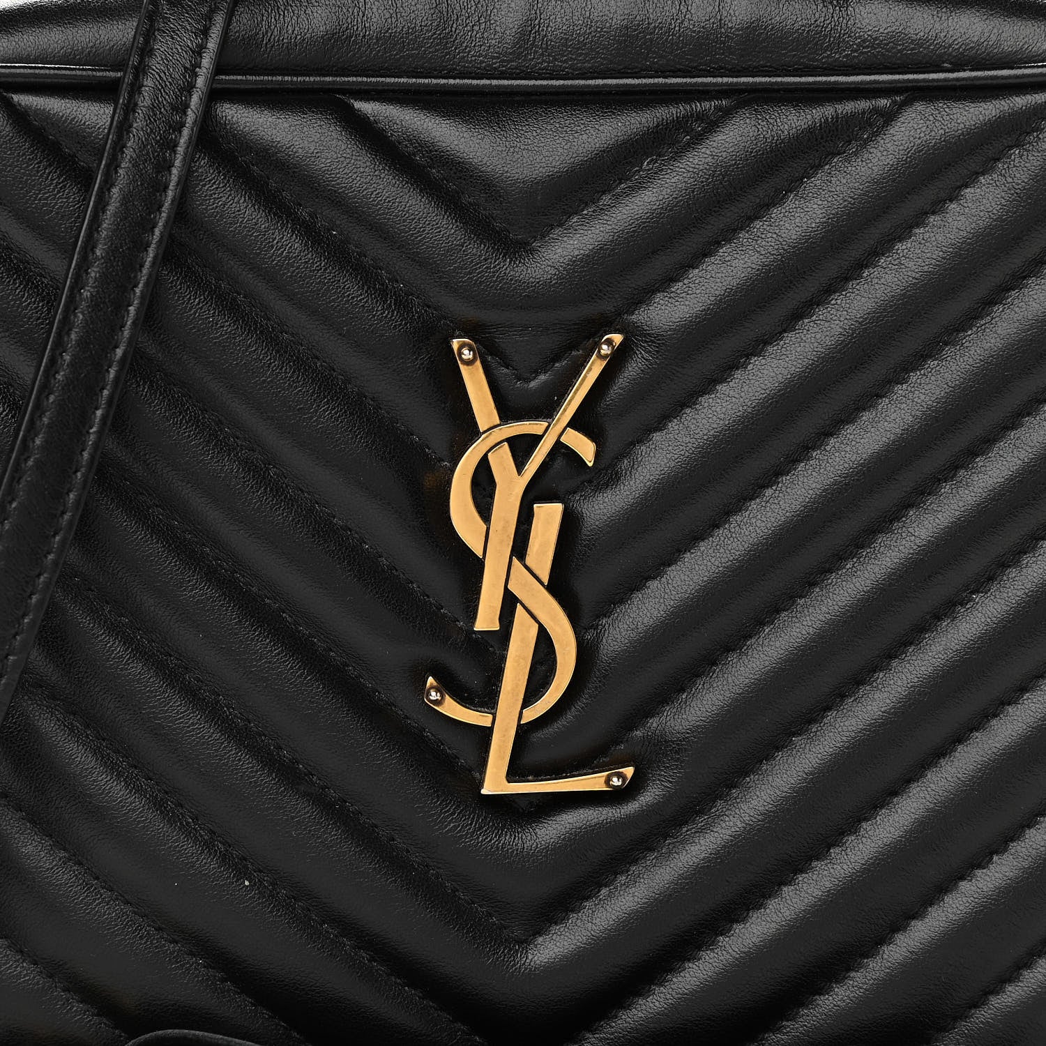Saint Laurent Calfskin Matelasse Monogram Lou Camera Bag Black 8 of 21