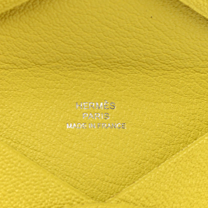 Hermes Chevre Mysore Calvi Card Case Lime 6 of 9