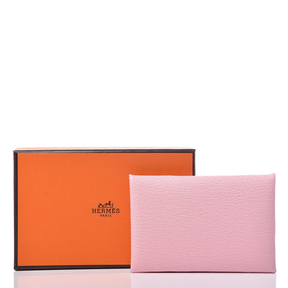 Hermes Chevre Mysore Calvi Card Case Rose Sakura 8 of 8