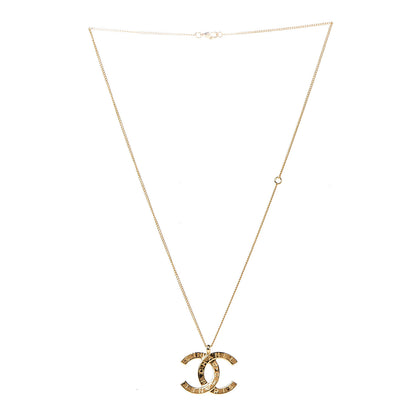Chanel Metal CC Paris Button Necklace Gold 2 of 4