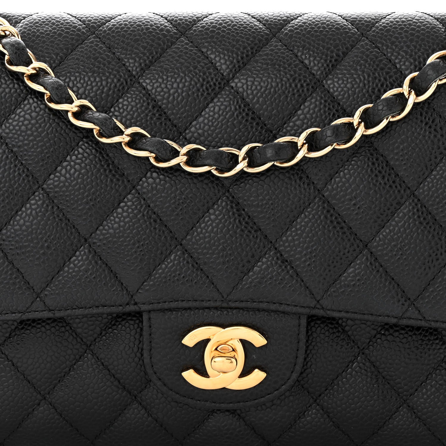 Chanel Caviar Quilted Medium Double Flap Black 8 of 11