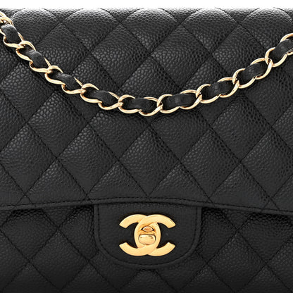 Chanel Caviar Quilted Medium Double Flap Black 8 of 11