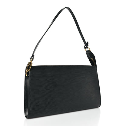Louis Vuitton Epi Pochette Accessories 21 Black 3 of 9