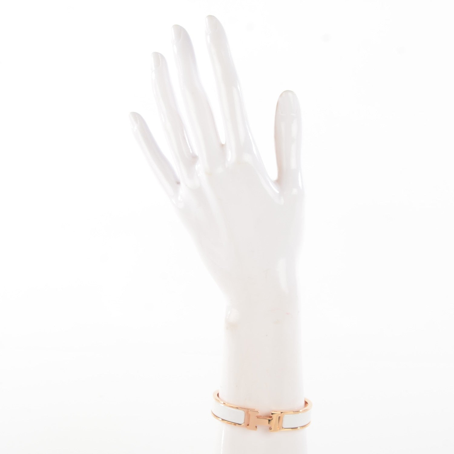 Hermes Enamel Narrow Clic Clac H Bracelet PM White 3 of 6