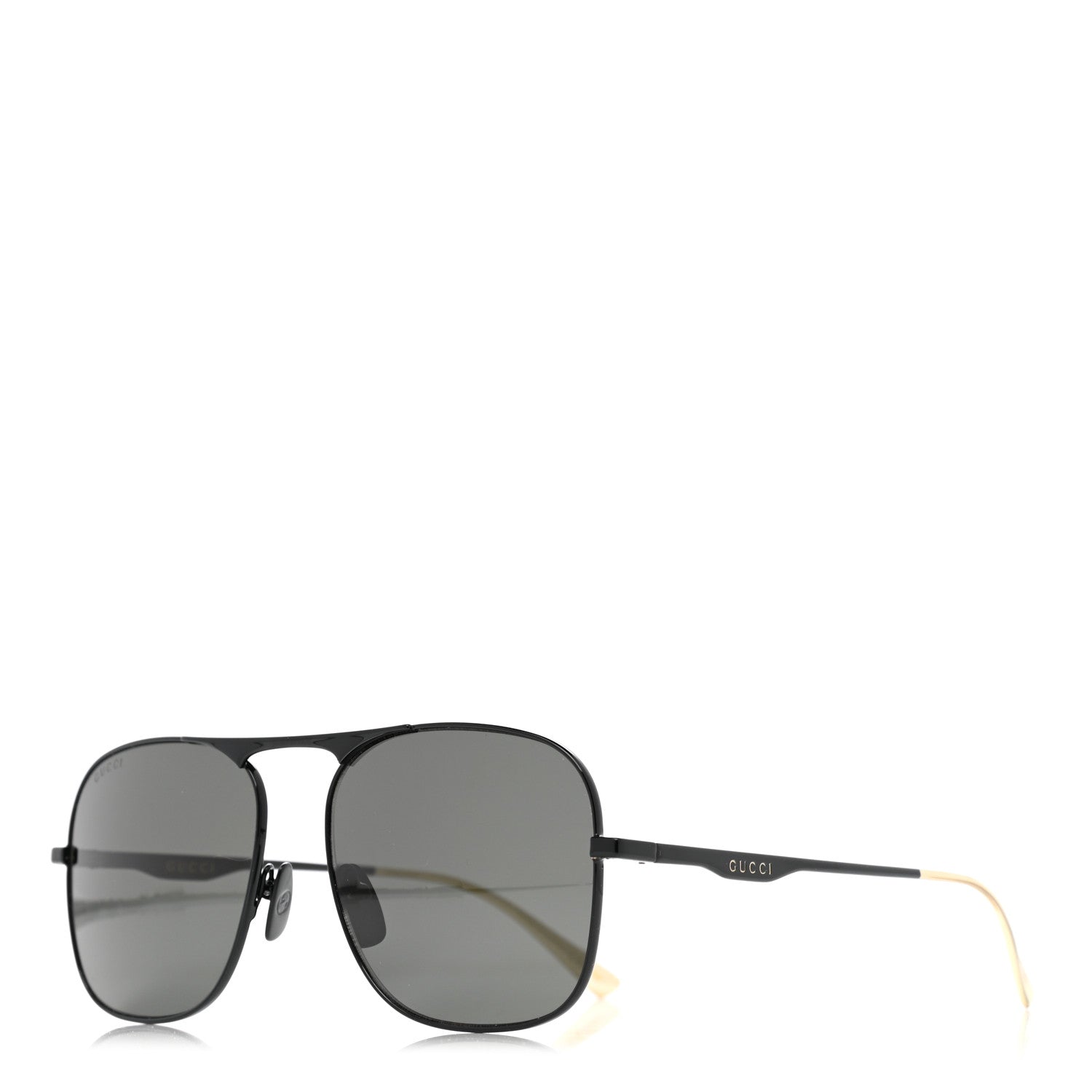 Gucci Square Aviator Sunglasses GG0335S Black 1 of 9