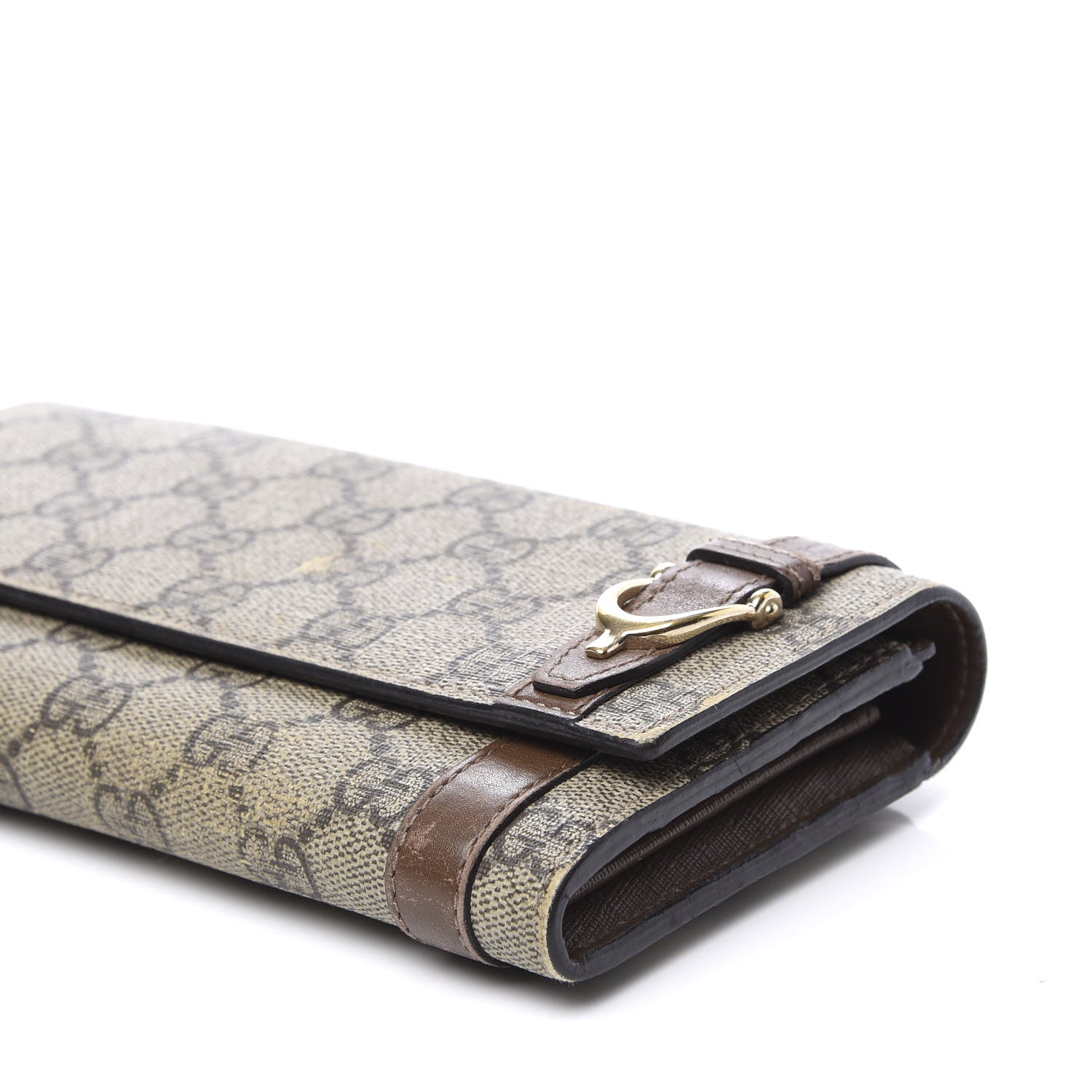 Gucci GG Supreme Monogram Nice Continental Wallet Maple Brown 6 of 13