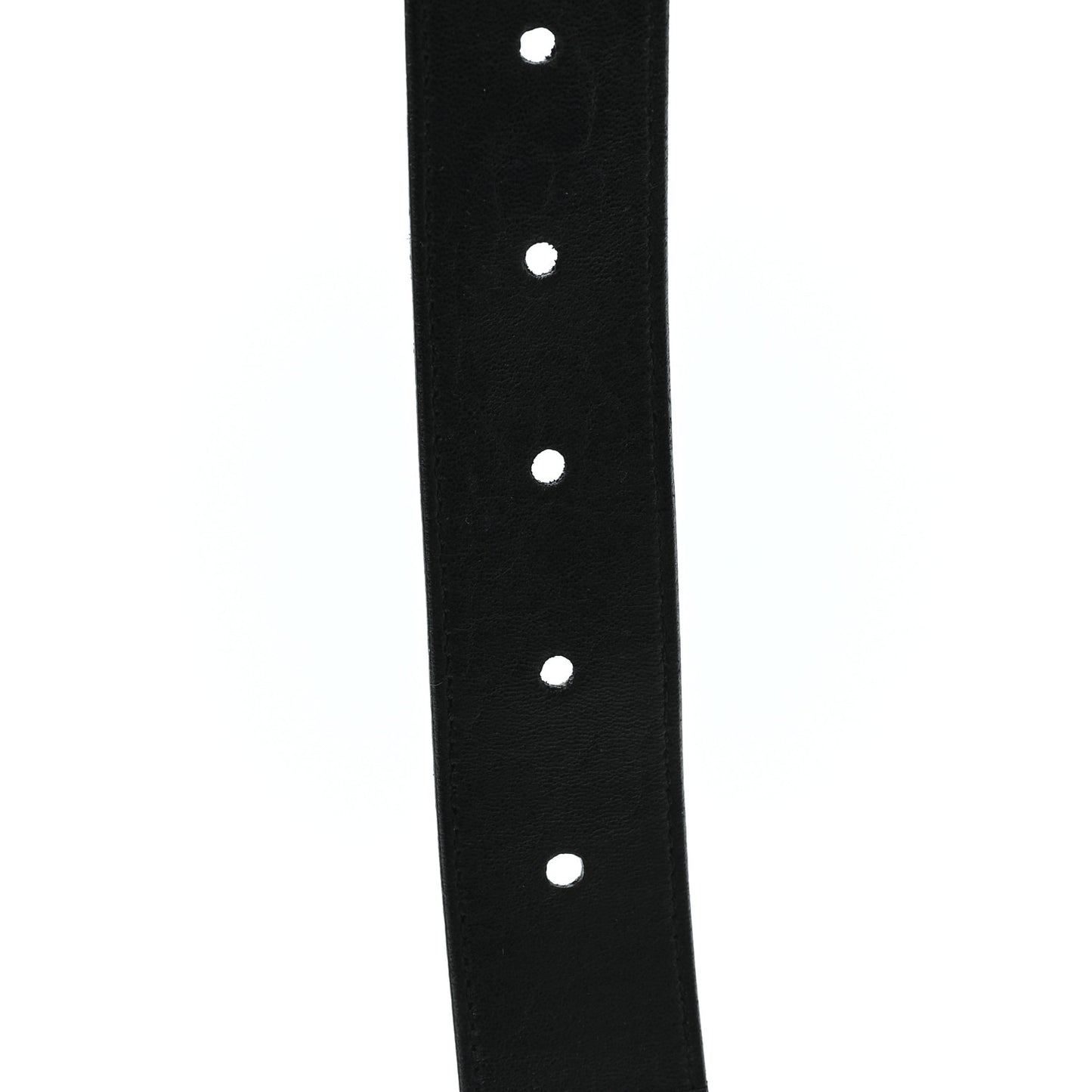 Grained Lambskin Monogram Cassandre Square Buckle Belt 75 30 Black
