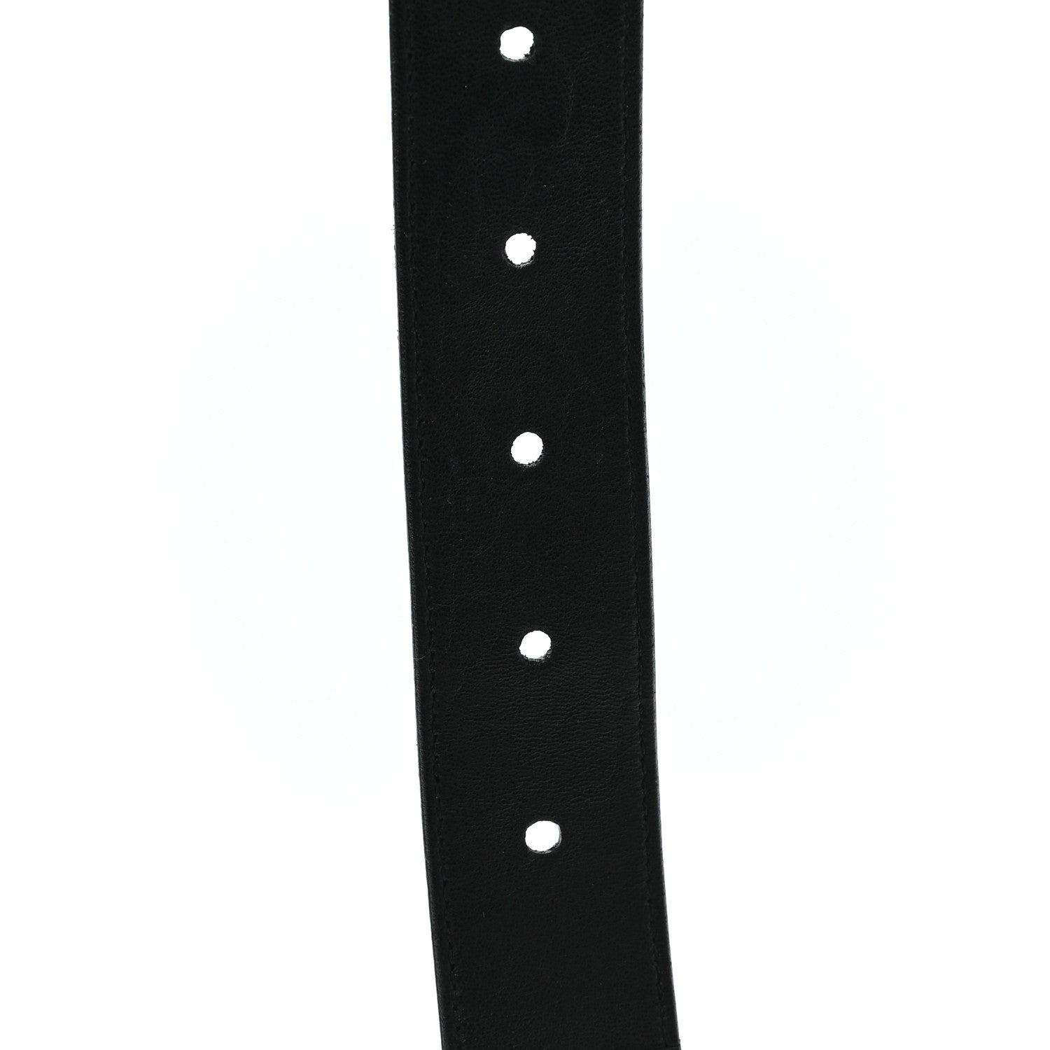Saint Laurent Grained Lambskin Monogram Cassandre Square Buckle Belt 75 30 Black 5 of 5