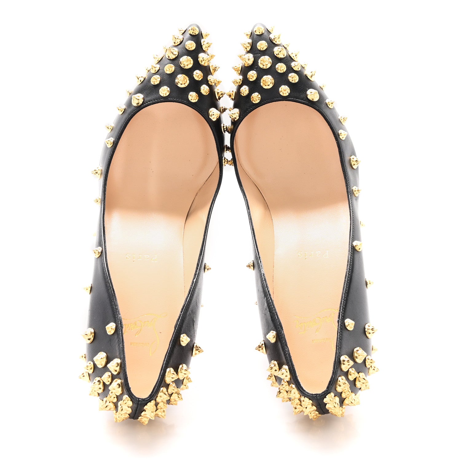 Christian Louboutin Shiny Nappa Studded Aimantaclou 100 Pumps 39 Black 2 of 9