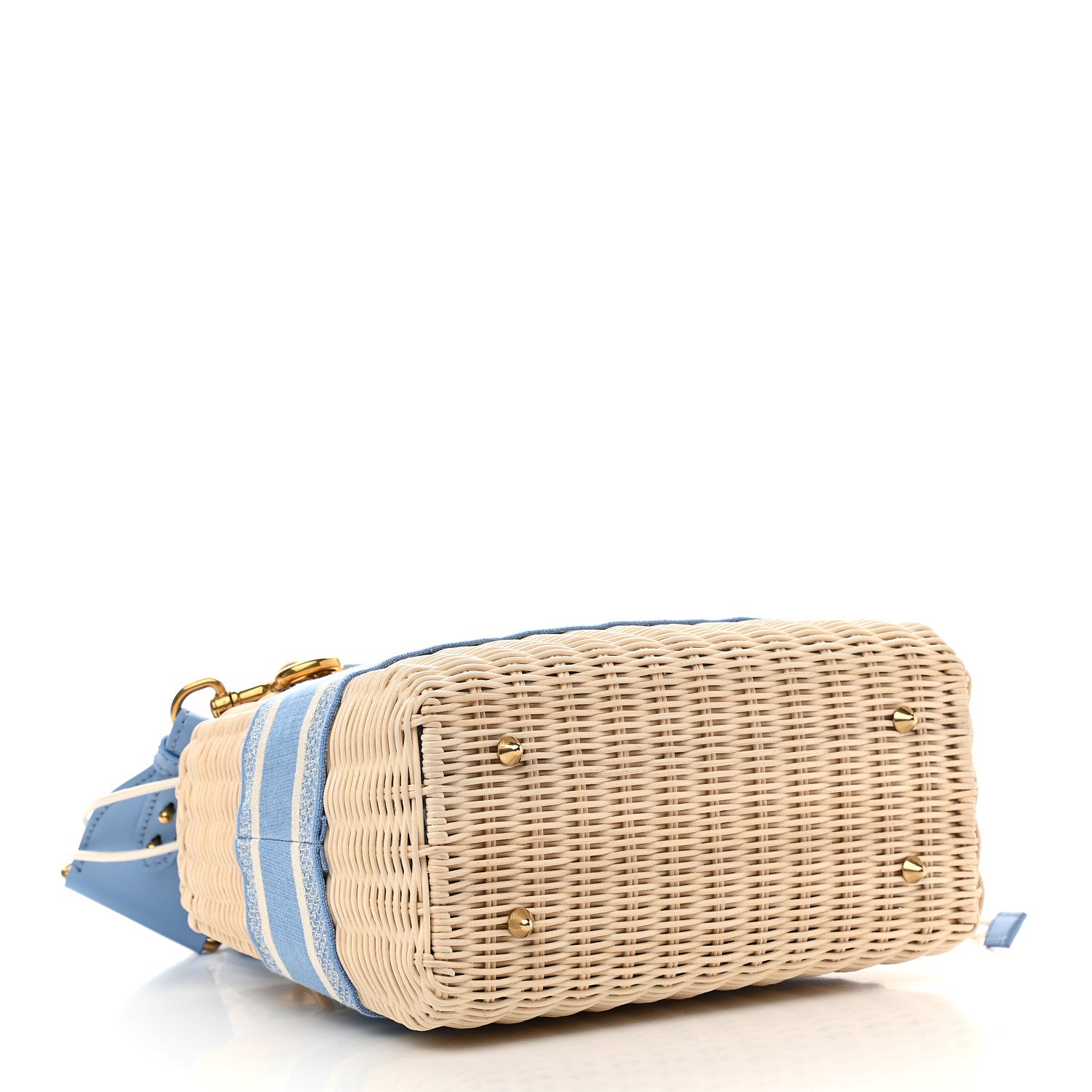 Christian Dior Wicker Oblique Medium Lady Dior Bag Cornflower Blue 4 of 9