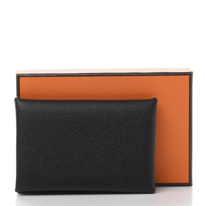 Hermes Epsom Calvi Card Case Black 10 of 10