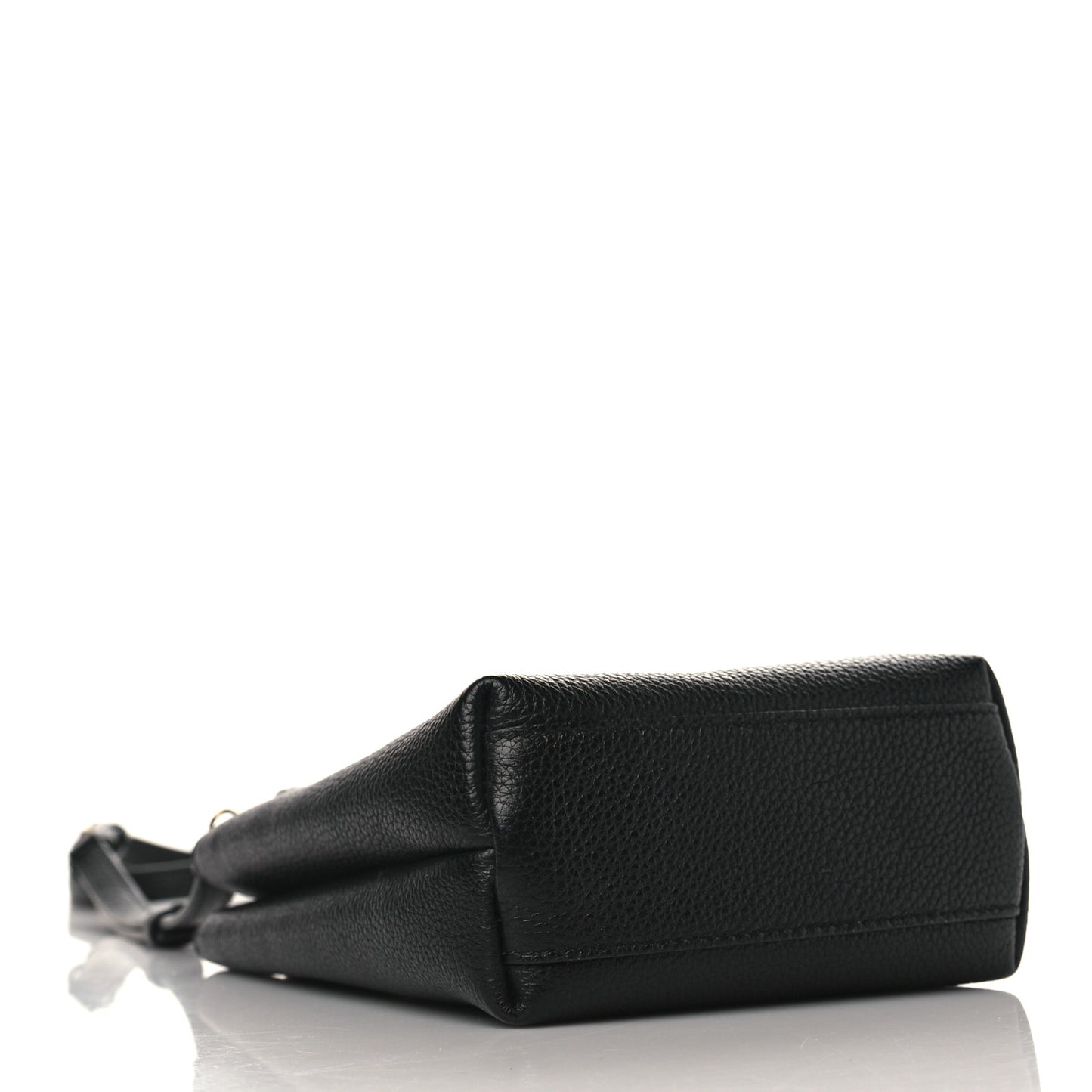 Tumbled Calfskin Gancini Mini Bag Black