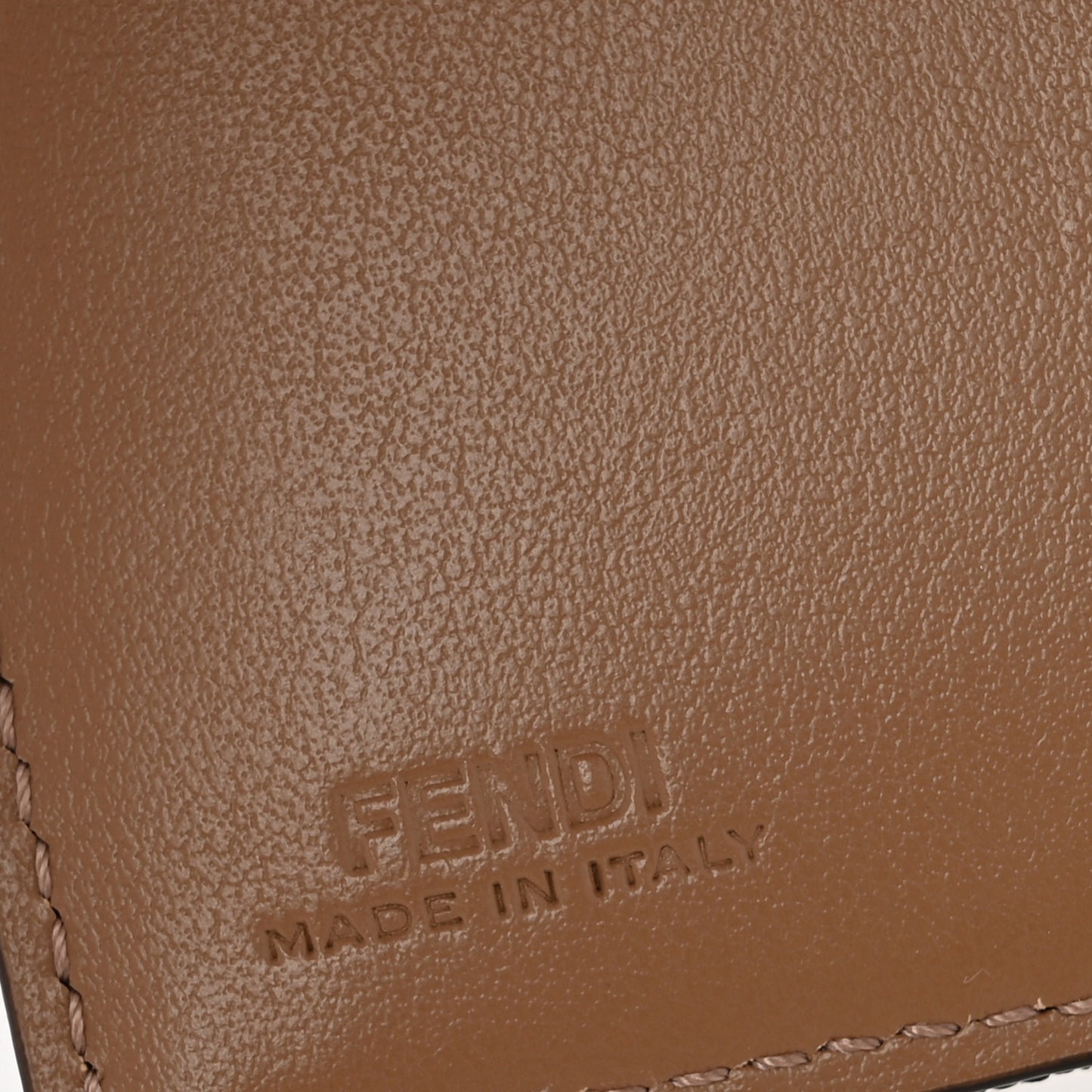 Fabric Jacquard FF 1974 Small Wallet Tobacco Moro