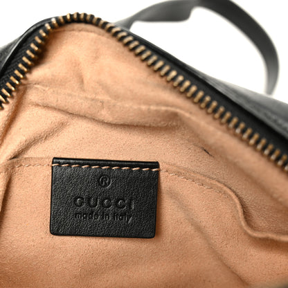 Gucci Calfskin Matelasse Mini GG Marmont Chain Shoulder Bag Black 6 of 12