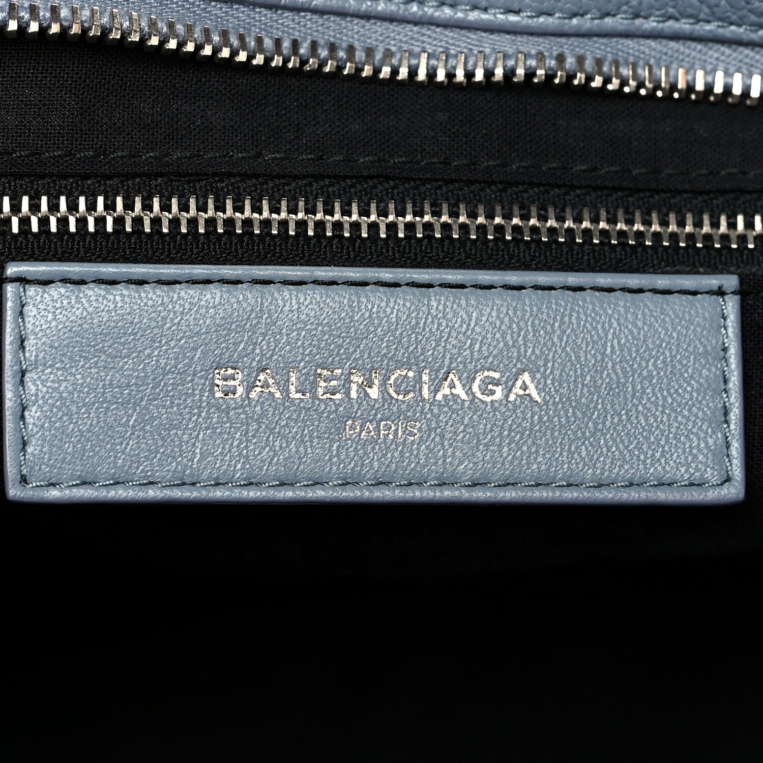 Balenciaga Chevre Silver Metallic Edge Hardware City Bleu Acier 6 of 11