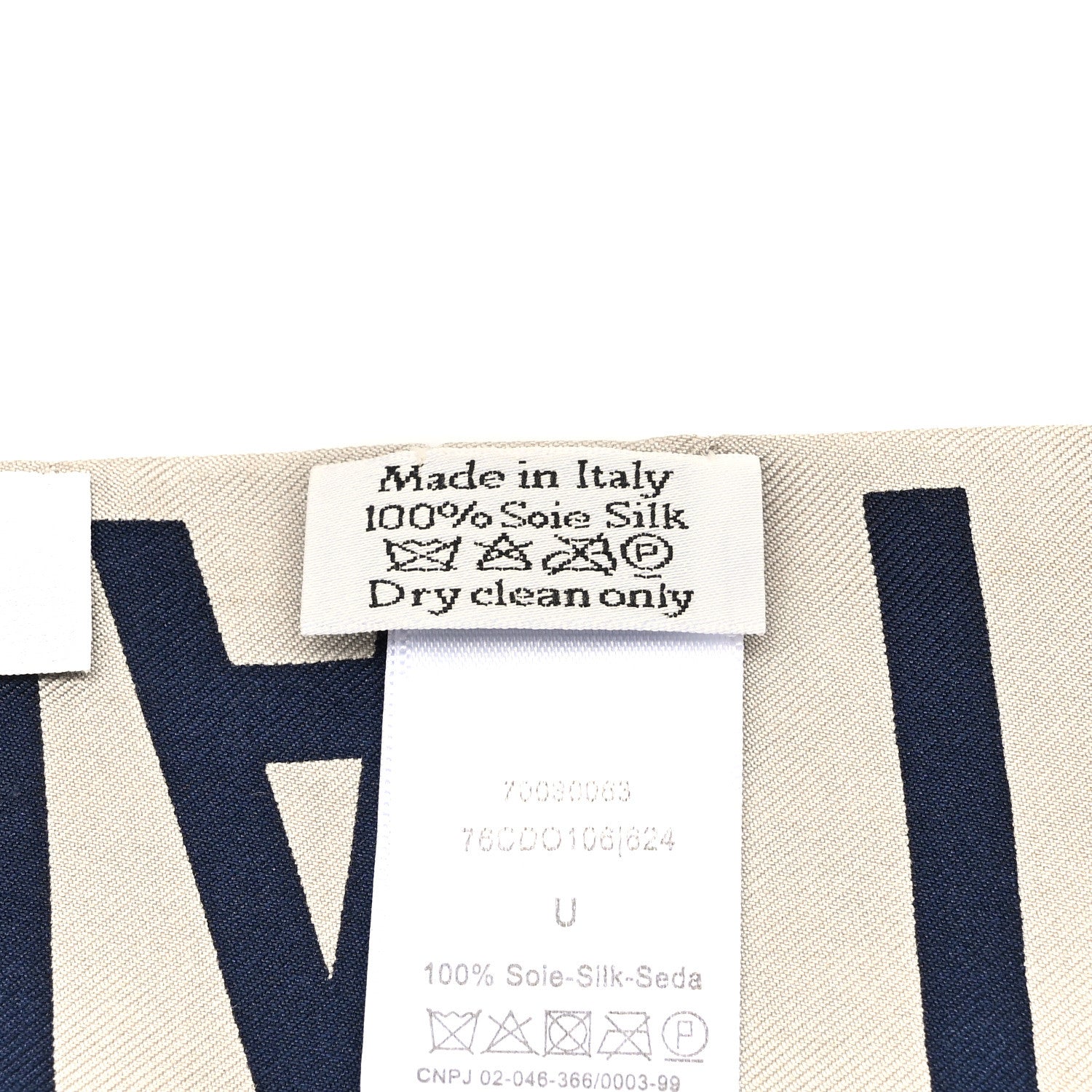 Christian Dior Silk Oblique Mitzah Scarf Blue 4 of 4