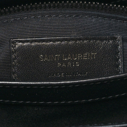 Saint Laurent Calfskin Y Quilted Monogram Monochrome Toy Loulou Crossbody Bag Black 6 of 11