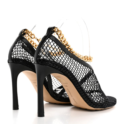 Bottega Veneta Mesh Nappa Chunky Chain Sandals 39.5 Black 5 of 11