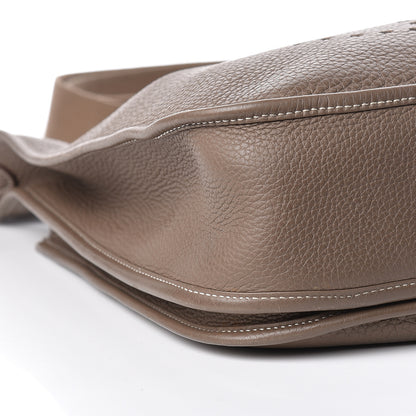 Hermes Taurillon Clemence Evelyne III GM Etoupe 9 of 20