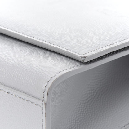 Saint Laurent Grain De Poudre Medium Classic Monogram Kate Satchel Souris 10 of 10