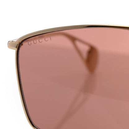 Gucci Square Frame GG0437SA Sunglasses Gold 7 of 9