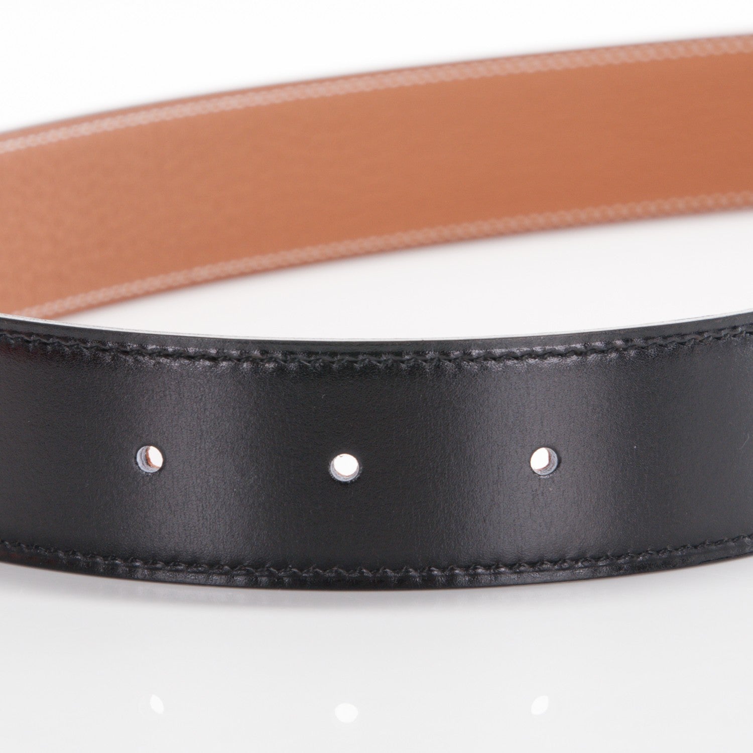 Hermes Box Togo 32mm H Belt 80 Black Gold 4 of 6