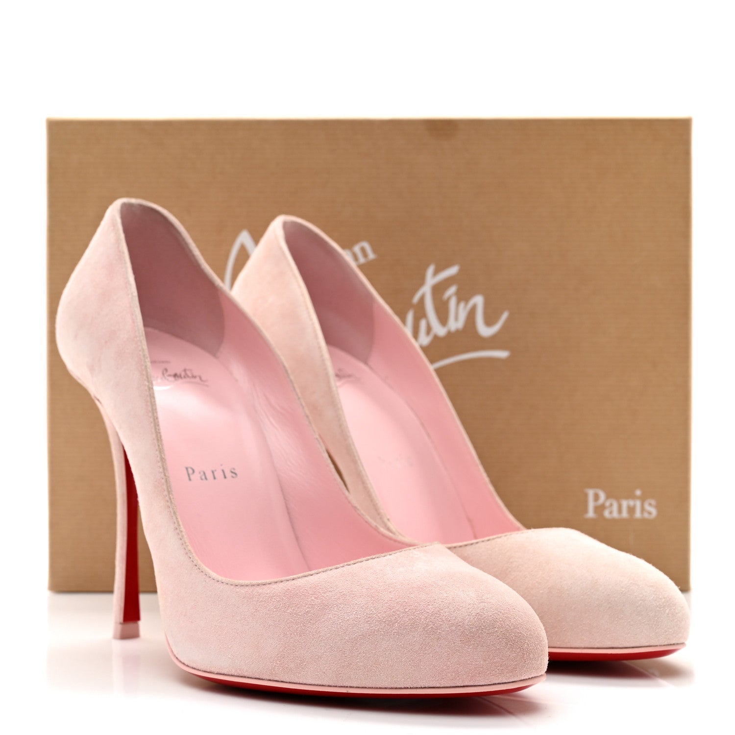 Christian Louboutin Suede Dolly 100 Pumps 38.5 Rosy 11 of 11
