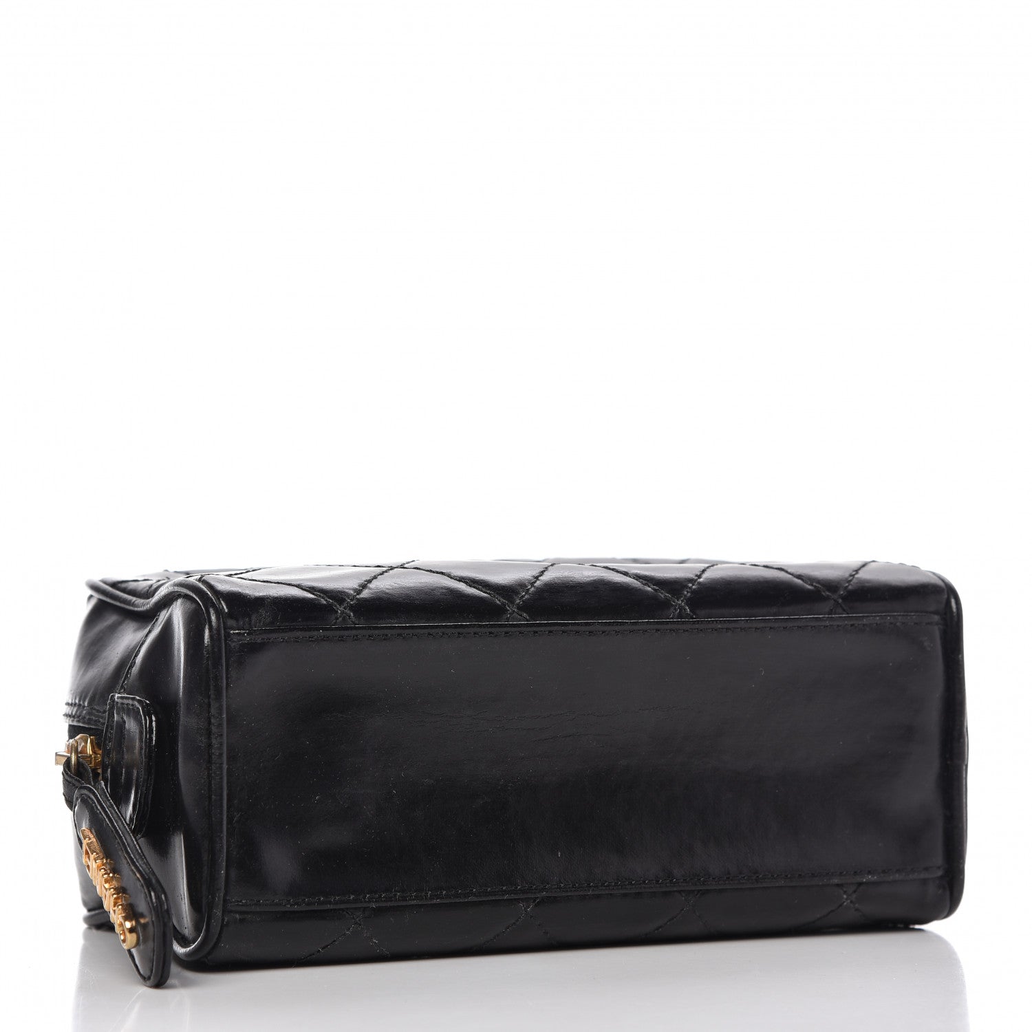 Chanel Lambskin Quilted Cosmetic Case Black 4 of 9
