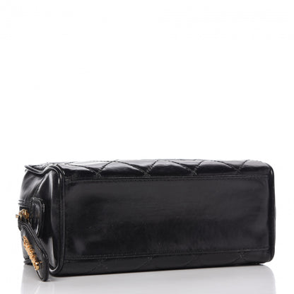 Chanel Lambskin Quilted Cosmetic Case Black 4 of 9