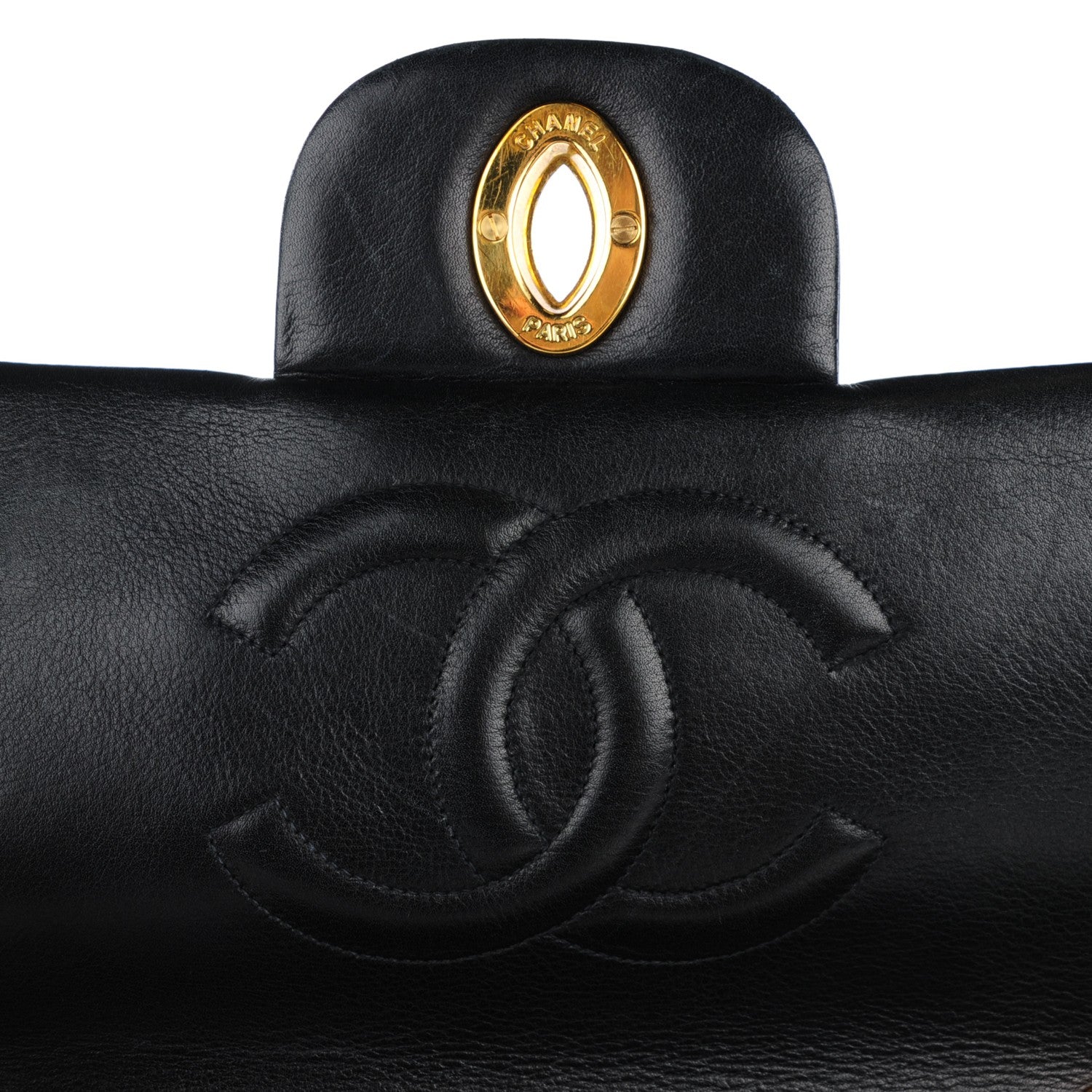 Chanel Lambskin Quilted XL Jumbo Single Flap Black 10 of 10