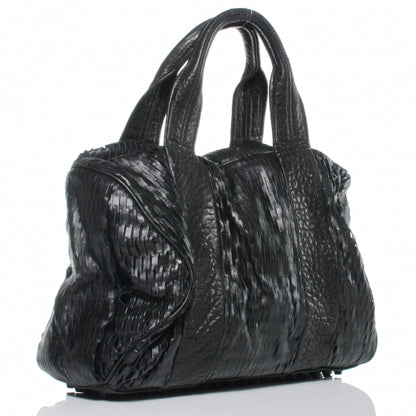 Alexander Wang Leather Laser Cut Rocco Duffel w Black Nickel Hardware Black 3 of 6