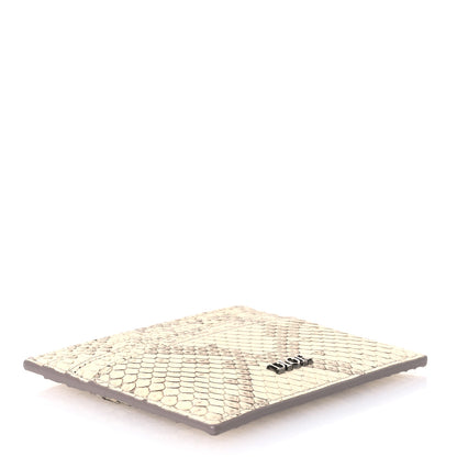 Christian Dior Snakeskin Dior Card Holder Beige Multicolor 4 of 8