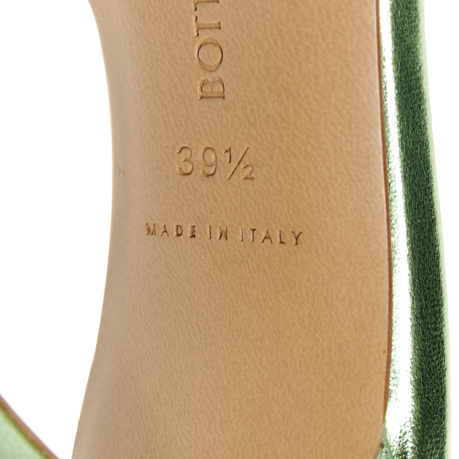 Bottega Veneta Metallic Nappa Reflection Matelasse Padded Mule Sandals 39.5 Pistachio 9 of 10