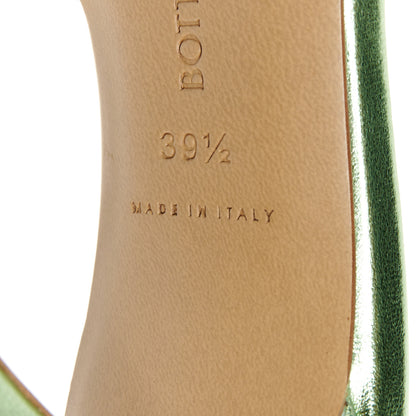 Bottega Veneta Metallic Nappa Reflection Matelasse Padded Mule Sandals 39.5 Pistachio 9 of 10